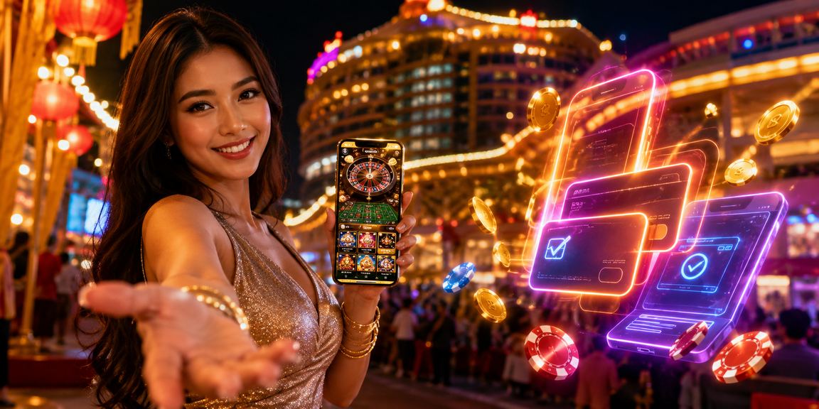 Paparan aplikasi e-sukan Genting Highlands melalui telefon pintar di platform f700