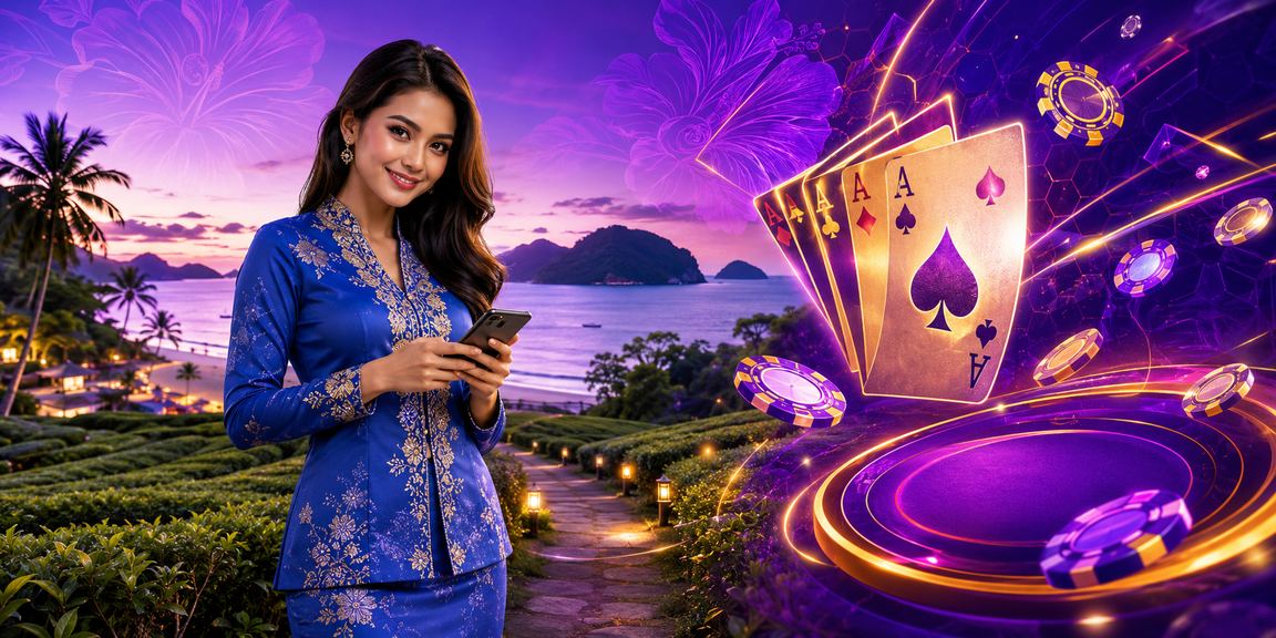 Suasana permainan kompetitif Langkawi dengan pakaian baju kurung dalam platform e-sukan f700